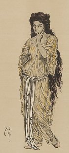 Kostümfigurine zu Die Frau ohne Schatten. Entwurf von Alred Roller, 1919 © KHM-Museumsverband, Theatermuseum